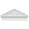 Ekena Millwork Peaked Cap 3 Spoke Architectural PVC Combination Pediment, 30"W x 14-3/8"H x 2-3/4"P (Pitch 6/12) PEDPC030X145PKC03 - alternate 2